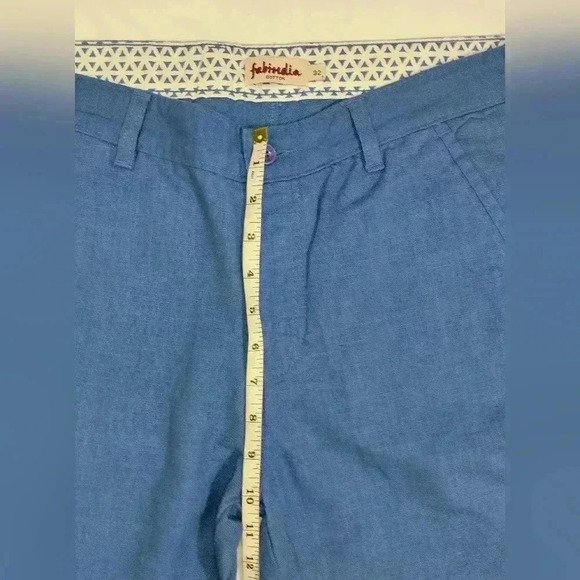 Fabindia Blue slim fit cotton pants size 32‎ - Picture 8 of 10